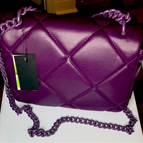 Vegan Leather (Purple) BADGLEY MISCHKA “brand new “ “ no flaws “ Beautiful bag - Picture 3 of 4